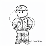 Simple Roblox Noob Coloring Pages 2