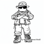 Simple Roblox Noob Coloring Pages 4