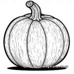Simple Round Pumpkin Coloring Pages for Children 1