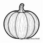 Simple Round Pumpkin Coloring Pages for Children 2