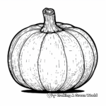 Simple Round Pumpkin Coloring Pages for Children 3