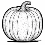 Simple Round Pumpkin Coloring Pages for Children 4