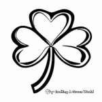 Simple Shamrock Coloring Pages for Children 1