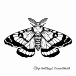 Simple Tiger Moth Coloring Pages for Children 1