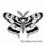 Simple Tiger Moth Coloring Pages for Children 4