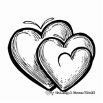 Simple Valentine's Heart Coloring Pages for Toddlers 1