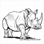 Single Horned Indian Rhino Coloring Pages 2