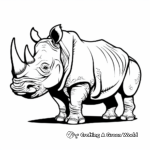 Single Horned Indian Rhino Coloring Pages 4