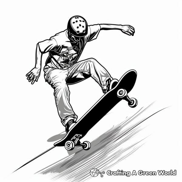 Skateboard Coloring Pages - Free &amp; Printable!