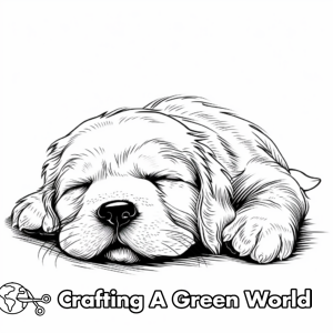 Golden Retriever Puppy Coloring Pages - Free &amp; Printable!