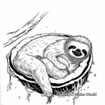 Sleepy Sloth Hangout Coloring Pages 2