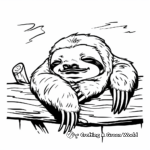 Sleepy Sloth Hangout Coloring Pages 3