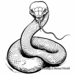Spooky cartoon snake coloring pages 3