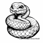 Spooky cartoon snake coloring pages 4