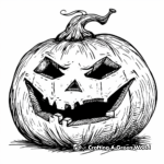 Spooky Haunted Pumpkin Coloring Sheets 1