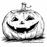 Spooky Haunted Pumpkin Coloring Sheets 2