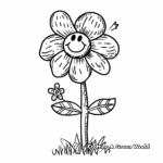 Spring Blooming: Preschool Flower Coloring Pages 1