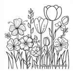 Spring Blooming: Preschool Flower Coloring Pages 2