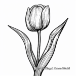 Springtime Tulip Coloring Pages 1