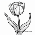 Springtime Tulip Coloring Pages 4
