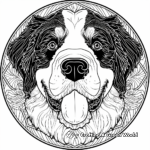 St. Bernard Rescue Dog Mandala Coloring Pages 3