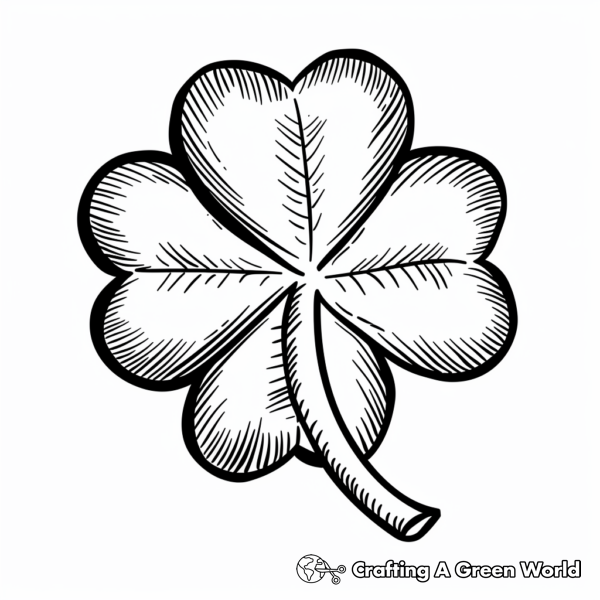 Four Leaf Clover Coloring Pages - Free & Printable!