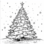 Starry Night Big Christmas Tree Coloring Pages 3