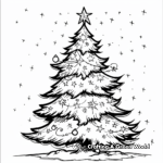 Starry Night Big Christmas Tree Coloring Pages 4