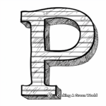 Striped Letter P Coloring Pages 1