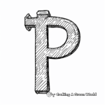 Striped Letter P Coloring Pages 2