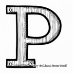 Striped Letter P Coloring Pages 3