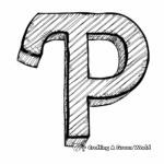 Striped Letter P Coloring Pages 4