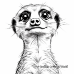 Stunning Meerkat Portrait Coloring Pages 3