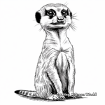 Stunning Meerkat Portrait Coloring Pages 4