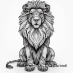Stylized Artistic Lion Coloring Pages 1