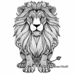 Stylized Artistic Lion Coloring Pages 2
