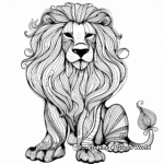 Stylized Artistic Lion Coloring Pages 3