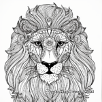 Stylized Artistic Lion Coloring Pages 4