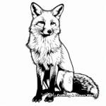Stylized Red Fox Coloring Pages for Contemporary Artists 1