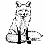 Stylized Red Fox Coloring Pages for Contemporary Artists 2