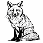 Stylized Red Fox Coloring Pages for Contemporary Artists 3