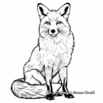 Stylized Red Fox Coloring Pages for Contemporary Artists 4