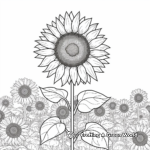 Sunflower Field Coloring Pages 3