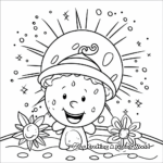 Sunny August Summer Scene Coloring Pages 1