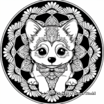 Super Cute Puppy Mandala Coloring Pages 1