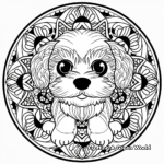 Super Cute Puppy Mandala Coloring Pages 2
