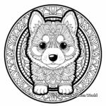 Super Cute Puppy Mandala Coloring Pages 4