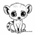 Sweet Baby Lemur Coloring Pages 3