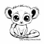 Sweet Baby Lemur Coloring Pages 4
