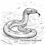 Swimming Anaconda Coloring Sheets 4
